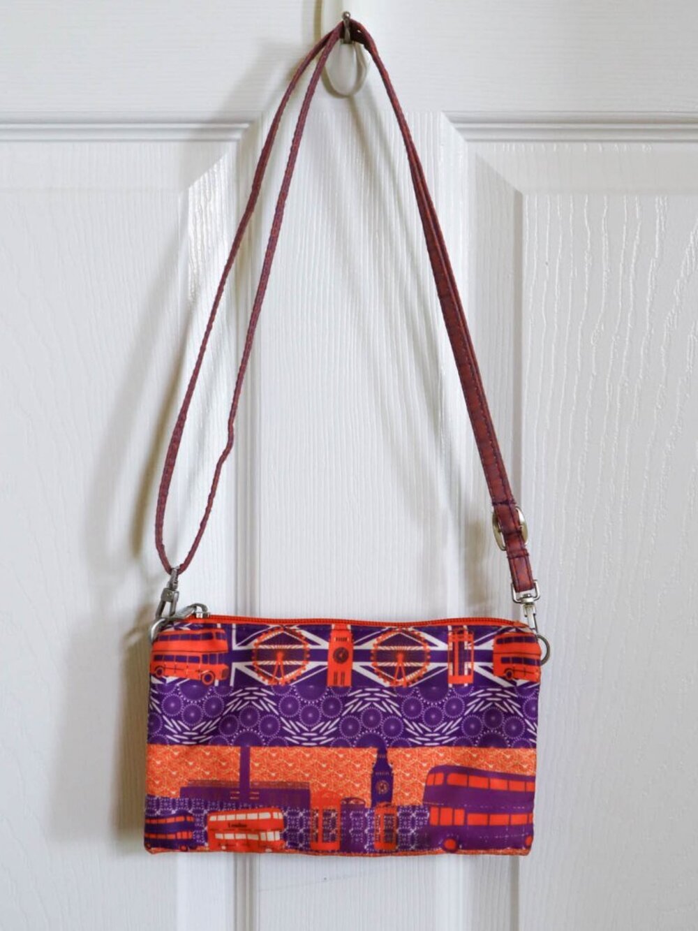 Pylones Studio Citymania 2.0 Crossbody Bag Mini Purse London Nylon Graphic Print